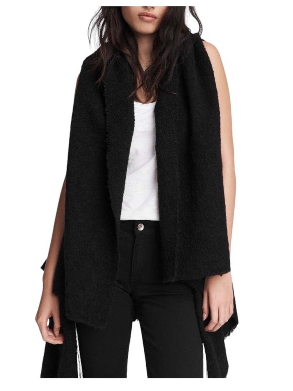 Rag & Bone Kara Vest in Black NWT OS